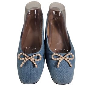 Cato Denim & Pearl Flats